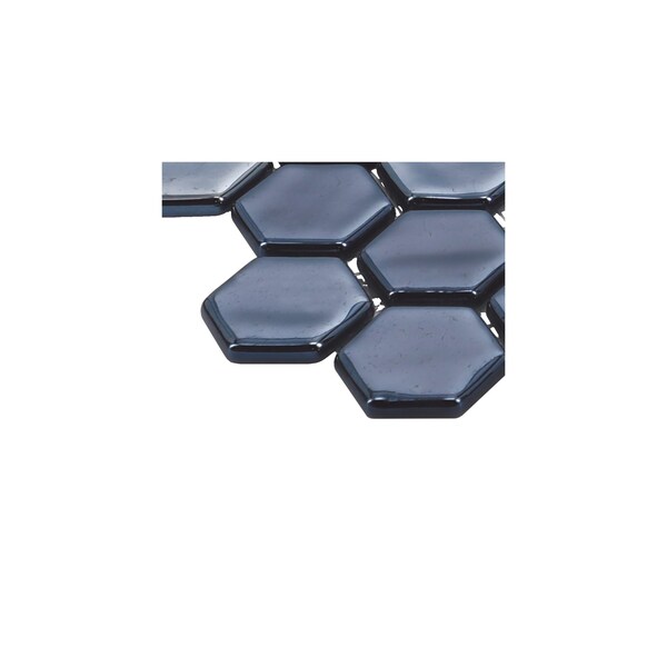 Daltile Uptown Glass 1in Hexagon Mosaic, 16.92 SQFT Per Carton, 18PK - UP191HEXMS1P