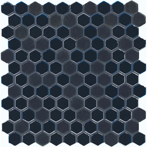 Daltile Uptown Glass 1in Hexagon Mosaic, 16.92 SQFT Per Carton, 18PK - UP191HEXMS1P