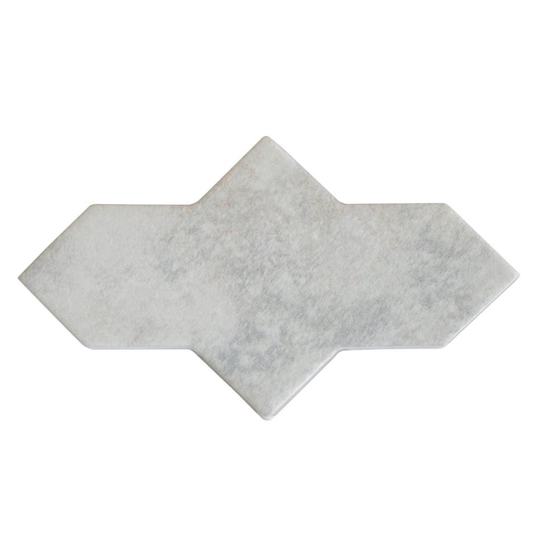 Apollo Tile Terralis 7 x 2.5 in. Matte Beige Porcelain Star Wall and Floor Tile 5.33 sq ft/case, 36PK - UMB88PETLOPA