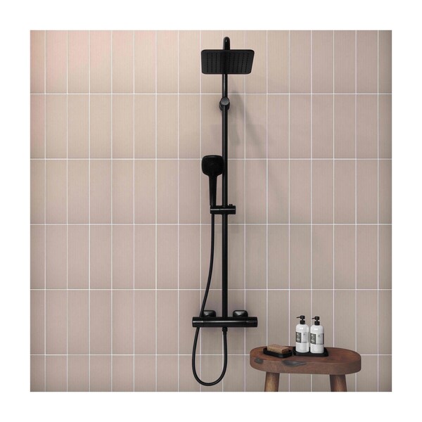 Daltile Stencil 4in x 12in Glazed Porcelain Linear Wall Tile 8.72 SQFT Per Carton, 30PK - SC35RCT412LNRMT