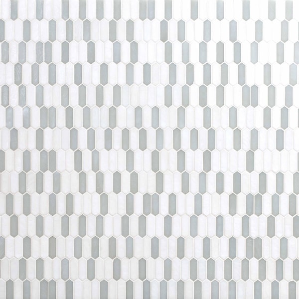 Msi Pixle Cloud 9.82 In. X 11.52 In. X 6 Mm Textured Glass Paper Face Mosaic Tile, 10PK - ZOR-MD-0364