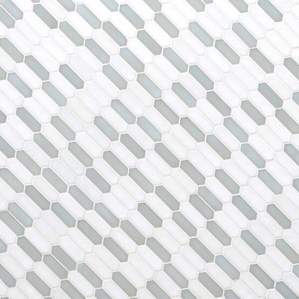 Msi Pixle Cloud 9.82 In. X 11.52 In. X 6 Mm Textured Glass Paper Face Mosaic Tile, 10PK - ZOR-MD-0364