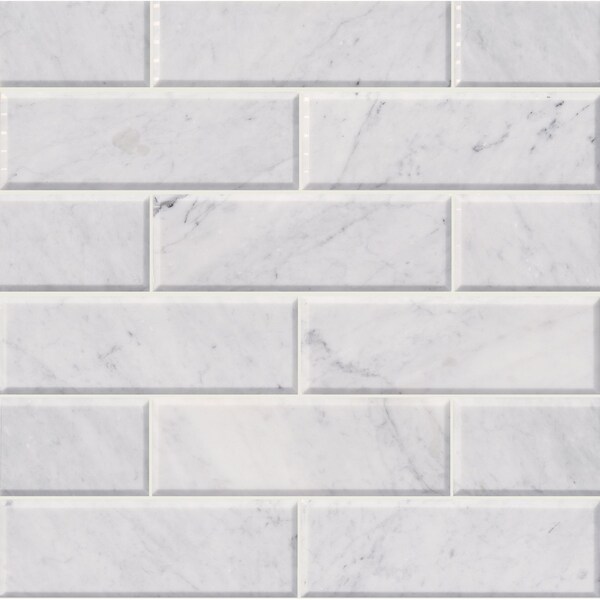 Msi Arabescato Carrara Beveled SAMPLE Honed Marble Wall Tile - ZOR-NS-0037-SAM