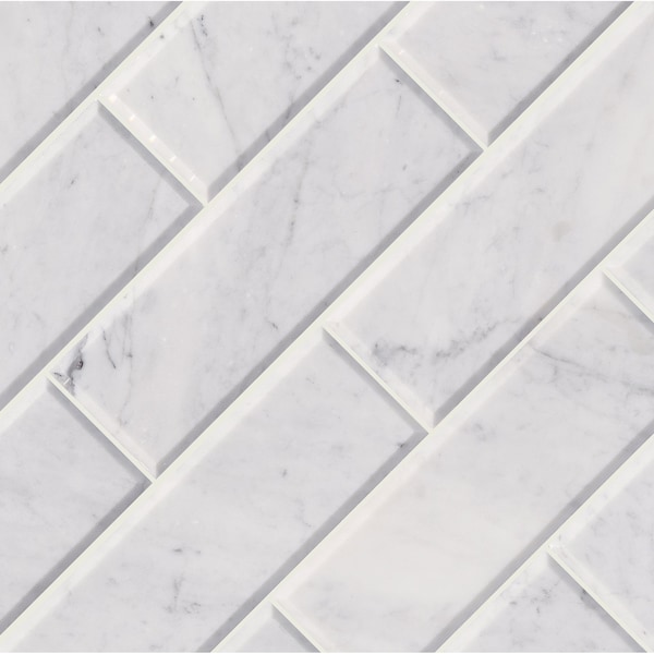 Msi Arabescato Carrara Beveled SAMPLE Honed Marble Wall Tile - ZOR-NS-0037-SAM
