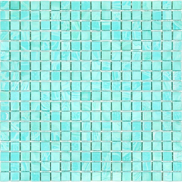 Apollo Tile Skosh 11.6 in. x 11.6 in. Glossy Mint Green Glass Mosaic Wall and Floor Tile 18.69 sqft/case, 20PK - APLNB88GN425A