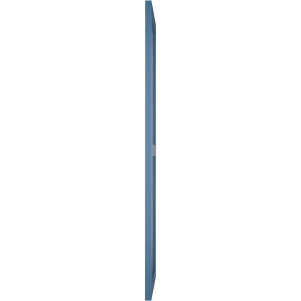 Ekena Millwork True Fit PVC Farmhouse/Flat Panel Combination Fixed Mount Shutters, Sojourn Blue, 15W x 71H, PR - TFP101FC15X071HB