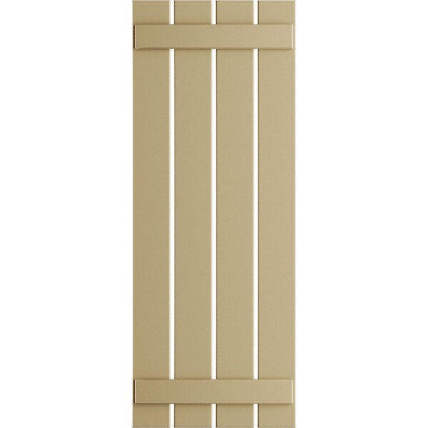 Ekena Millwork True Fit PVC, Four Board Spaced Board-n-Batten Shutters, Natural Twine , 23W x 69H, PR - TFP101SBF23X069NT