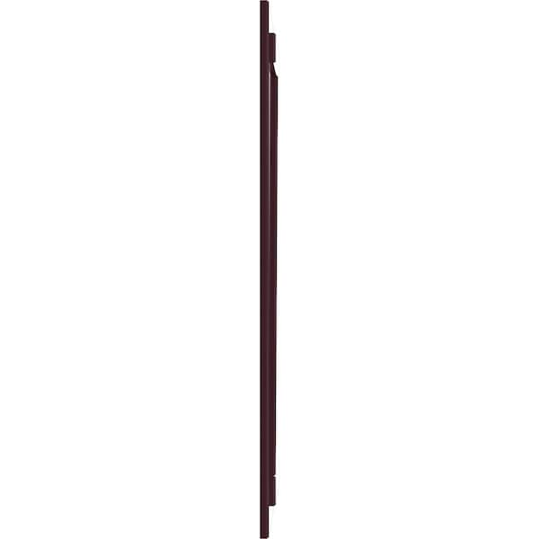 Ekena Millwork True Fit PVC, Two Board Joined Board-n-Batten Shutters w/Z-Bar, Wine Red , 10 3/4W x 73H, PR - TFP102BBF11X073WR