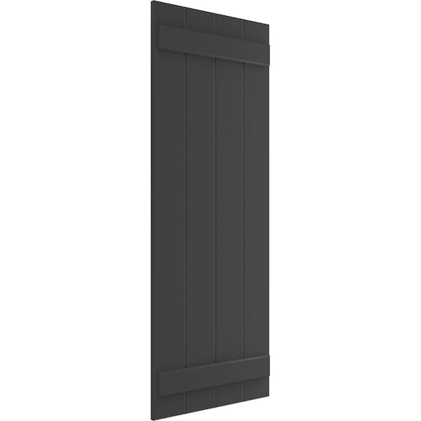 Ekena Millwork True Fit PVC, Four Board Joined Board-n-Batten Shutters, Shadow Mountain, 21 1/2W x 26H, PR - TFP101BBF21X026SM