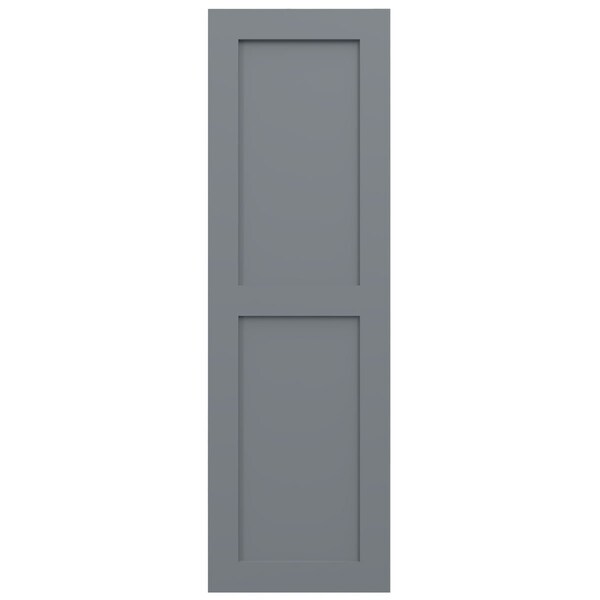 Ekena Millwork True Fit PVC Two Equal Flat Panel Shutters, Ocean Swell, 15W x 64H, PR - TFP101FPF15X064CH