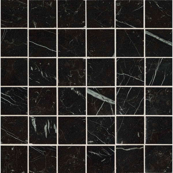 Msi Regallo Marquina Noir SAMPLE Matte Porcelain Mosaic tile - ZOR-PT-0640-SAM