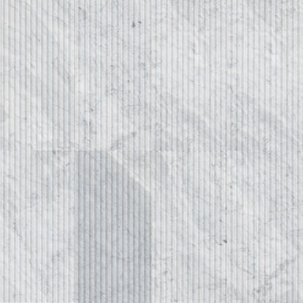 Msi Carrara White Valentino Fluto Sample  Honed Marble Wall Tile - ZOR-NS-0111-SAM