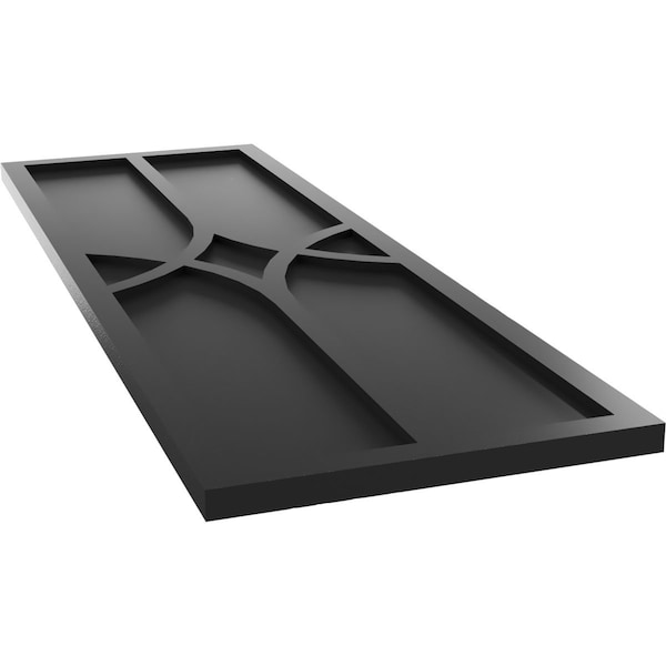 Ekena Millwork True Fit PVC Cedar Park Fixed Mount Shutters, Black, 12W x 72H, PR - TFP001CP12X072BL