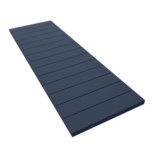 Ekena Millwork True Fit PVC Horizontal Slat Modern Style Fixed Mount Shutters, Starless Night Blue, 15W x 42H, PR - TFP001HZ15X042OB