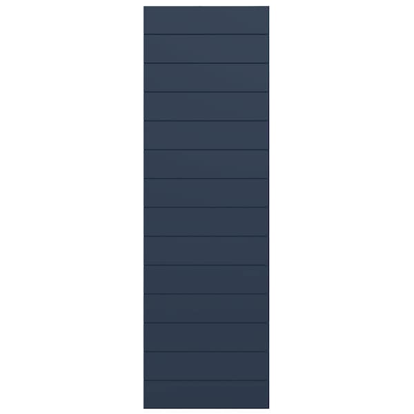 Ekena Millwork True Fit PVC Horizontal Slat Modern Style Fixed Mount Shutters, Starless Night Blue, 15W x 42H, PR - TFP001HZ15X042OB