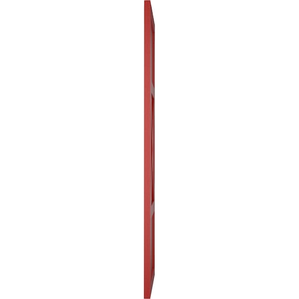 Ekena Millwork True Fit PVC Center X-Board Farmhouse Fixed Mount Shutters, Fire Red , 12W x 33H, PR - TFP107FH12X033BR
