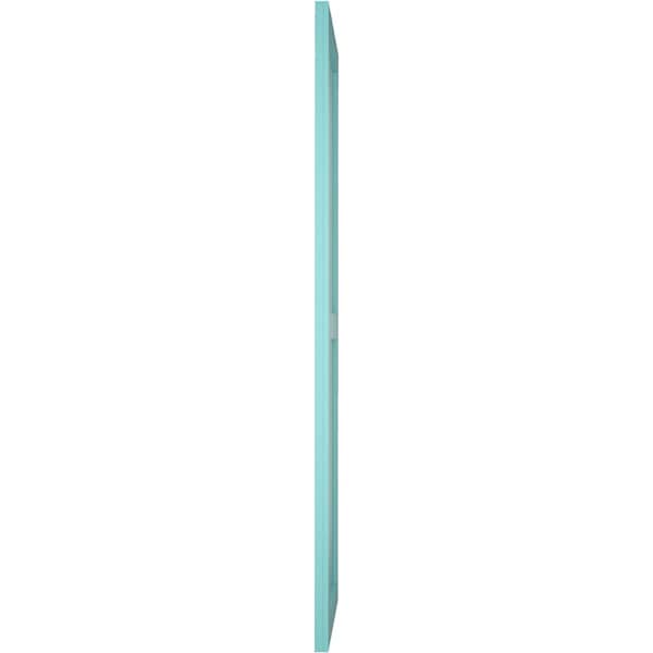 Ekena Millwork True Fit PVC Farmhouse/Flat Panel Combination Fixed Mount Shutters, Pure Turquoise, 15W x 71H, PR - TFP101FC15X071PT