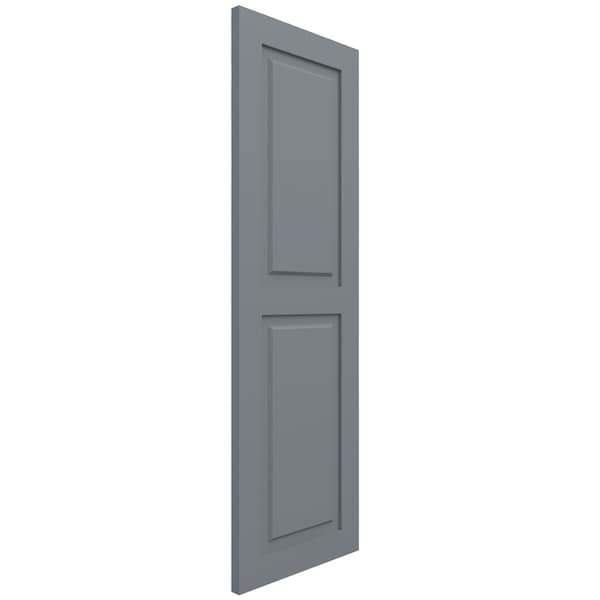 Ekena Millwork True Fit PVC Two Equal Raised Panel Shutters, Ocean Swell, 15W x 72H, PR - TFP101RPF15X072CH
