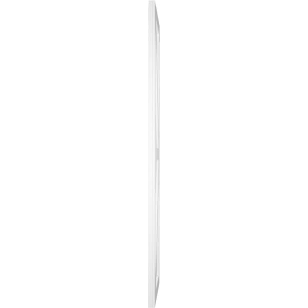 Ekena Millwork True Fit PVC Two Equal Panel Farmhouse Fixed Mount Shutters w/ Z-Bar, White , 15W x 58H, PR - TFP102FH15X058WH