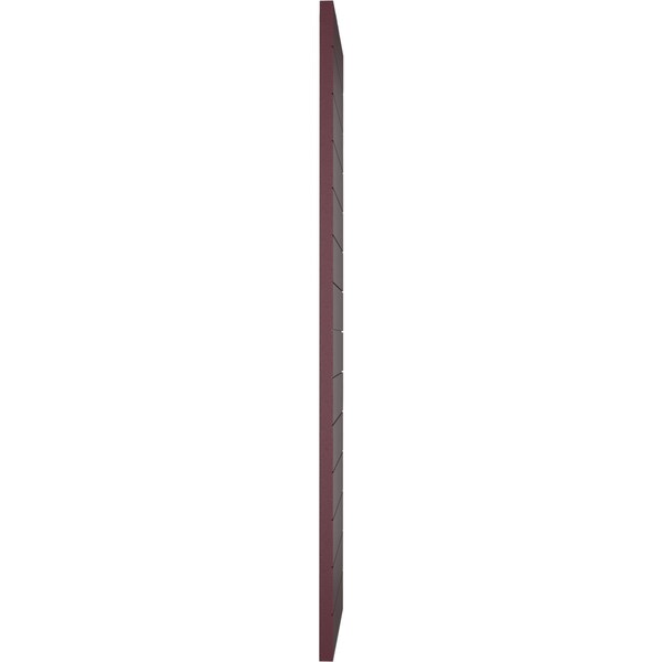 Ekena Millwork True Fit PVC Horizontal Slat Modern Style Fixed Mount Shutters, Wine Red, 15W x 65H, PR - TFP001HZ15X065WR