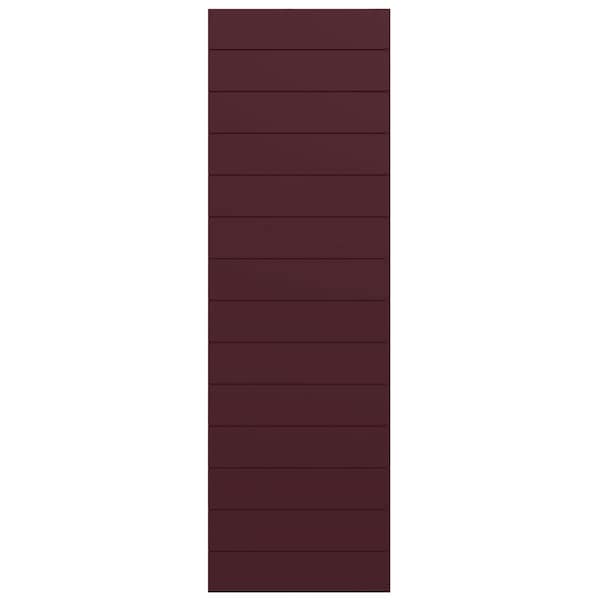 Ekena Millwork True Fit PVC Horizontal Slat Modern Style Fixed Mount Shutters, Wine Red, 15W x 65H, PR - TFP001HZ15X065WR