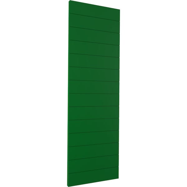 Ekena Millwork True Fit PVC Horizontal Slat Modern Style Fixed Mount Shutters, Viridian Green, 12W x 72H, PR - TFP001HZ12X072HG