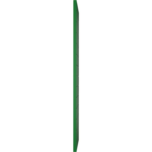 Ekena Millwork True Fit PVC Horizontal Slat Modern Style Fixed Mount Shutters, Viridian Green, 12W x 72H, PR - TFP001HZ12X072HG