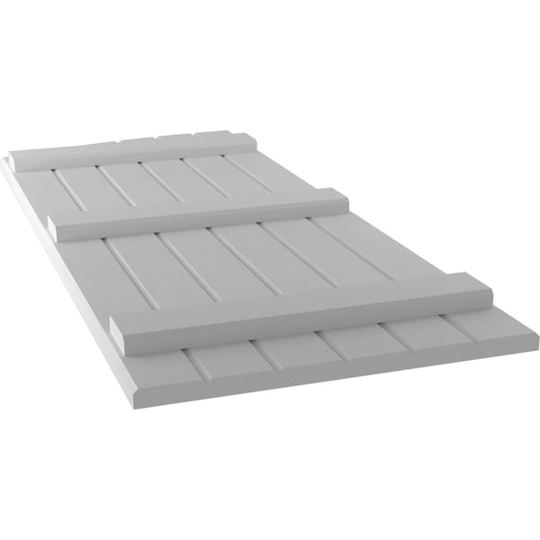 Ekena Millwork Americraft 6-Board (3 Batten) Wood Joined Board-n-Batten Shutters w/ Ellipt Top, ARW401BE621X79PRH - ARW401BE621X79PRH