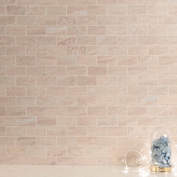 Msi Aria Oro 2 In. X 4 In. Polished Porcelain Mosaic Tile, 8PK - ZOR-PT-0264