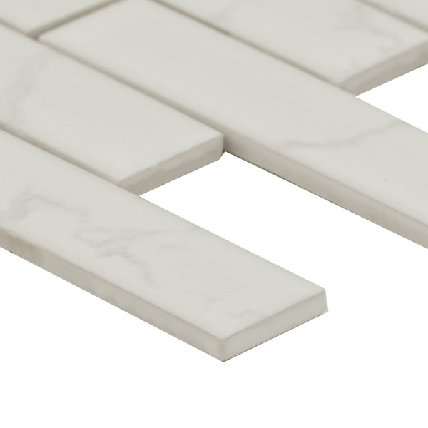 Msi Carrara 11.81 In. X 12.01 In. X 6Mm Matte Mosaic Marble Floor And Wall Tile, 15PK - ZOR-PT-0631