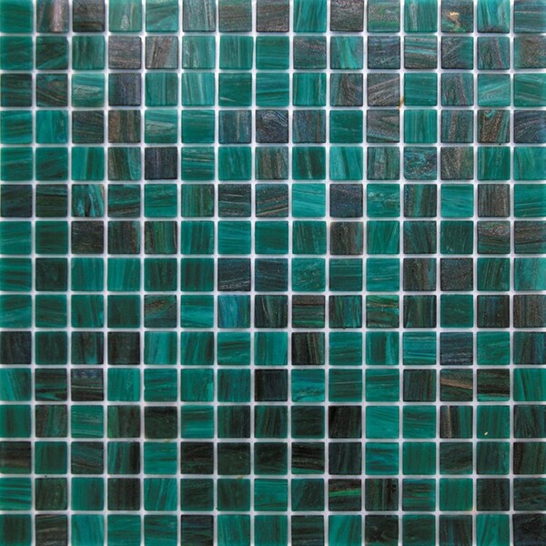 Apollo Tile Mingles 12 in. x 12 in. Glossy Bottle Green Glass Mosaic Wall and Floor Tile 20 sq. ft./case, 20PK - MIX2088GN452A