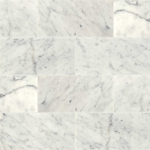 Msi Carrara White 6" X 12" Polished Marble Floor And Wall Tile, 10PK - ZOR-NS-0066