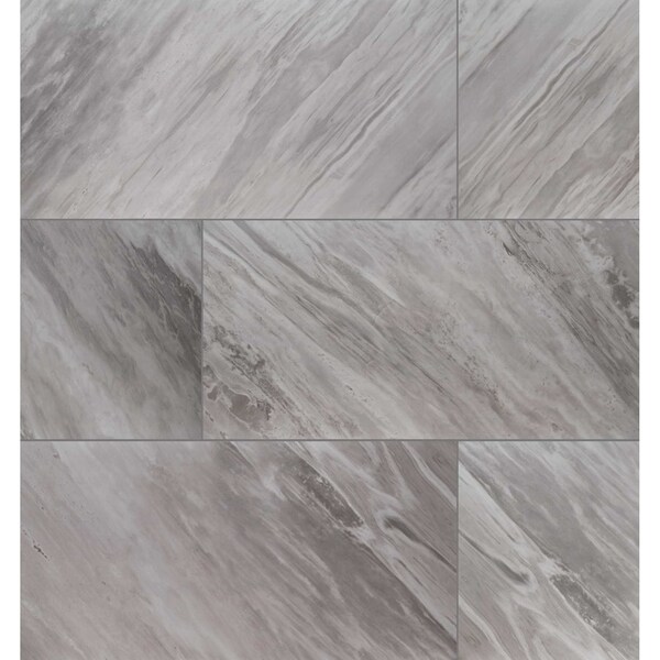 Msi Eden Bardiglio 24 In. X 48 In. Polished Porcelain Floor And Wall Tile, 2PK - ZOR-PT-0564
