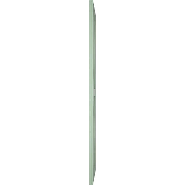 Ekena Millwork True Fit PVC Two Equal Panel Farmhouse Fixed Mount Shutters w/ Z-Bar, Track Green , 18W x 69H, PR - TFP102FH18X069TG