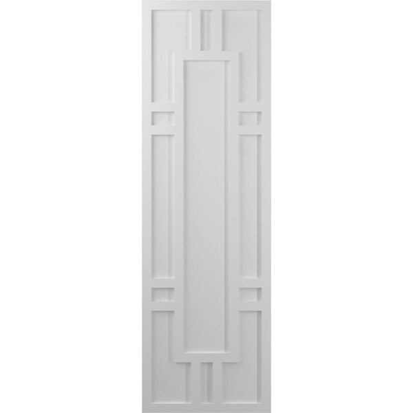 Ekena Millwork True Fit PVC Hastings Fixed Mount Shutters, Primed, 12"W x 40"H - TFP001HS12X040PR