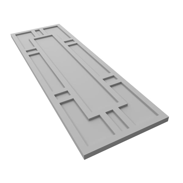 Ekena Millwork True Fit PVC Hastings Fixed Mount Shutters, Primed, 12"W x 40"H - TFP001HS12X040PR