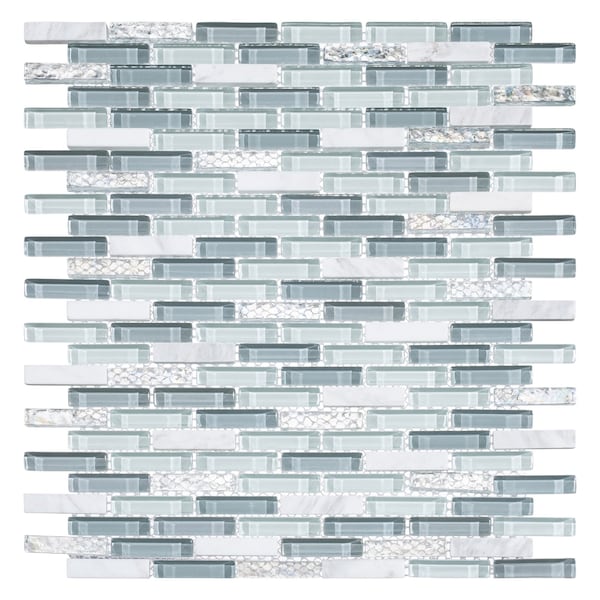 Andova Tiles SAMPLE Loic 0375 x 1625 Glass Brick Joint Mosaic Tile - SAM-ANDLOI449