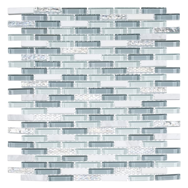 Andova Tiles SAMPLE Loic 0375 x 1625 Glass Brick Joint Mosaic Tile - SAM-ANDLOI449