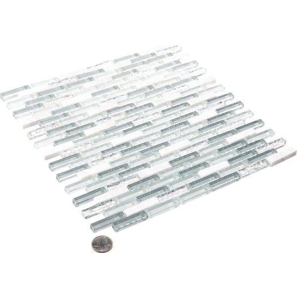 Andova Tiles SAMPLE Loic 0375 x 1625 Glass Brick Joint Mosaic Tile - SAM-ANDLOI449