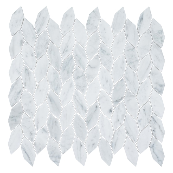 Andova Tiles ANDOVA TILES Channing Elongated Hex  1" x 2.5" Marble Honeycomb Mosaic Wall & Floor Tile - ANDCHA136