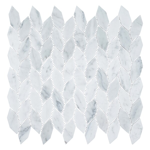 Andova Tiles ANDOVA TILES Channing Elongated Hex  1" x 2.5" Marble Honeycomb Mosaic Wall & Floor Tile - ANDCHA136