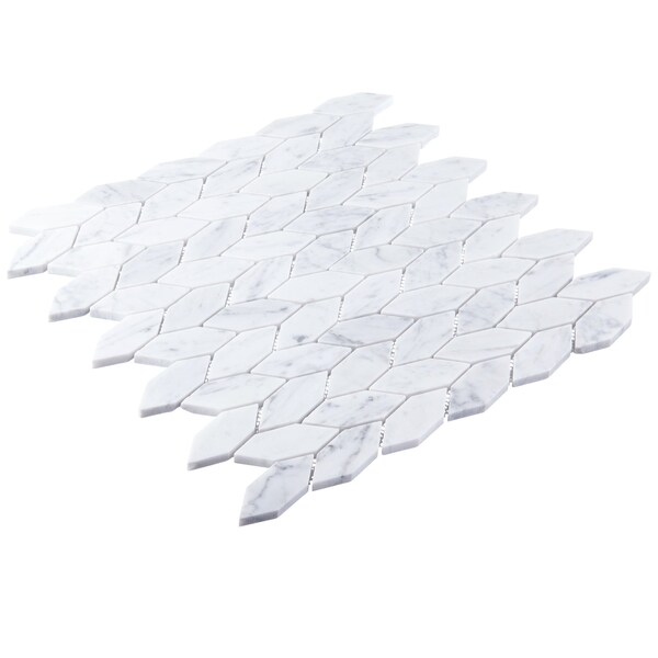 Andova Tiles ANDOVA TILES Channing Elongated Hex  1" x 2.5" Marble Honeycomb Mosaic Wall & Floor Tile - ANDCHA136