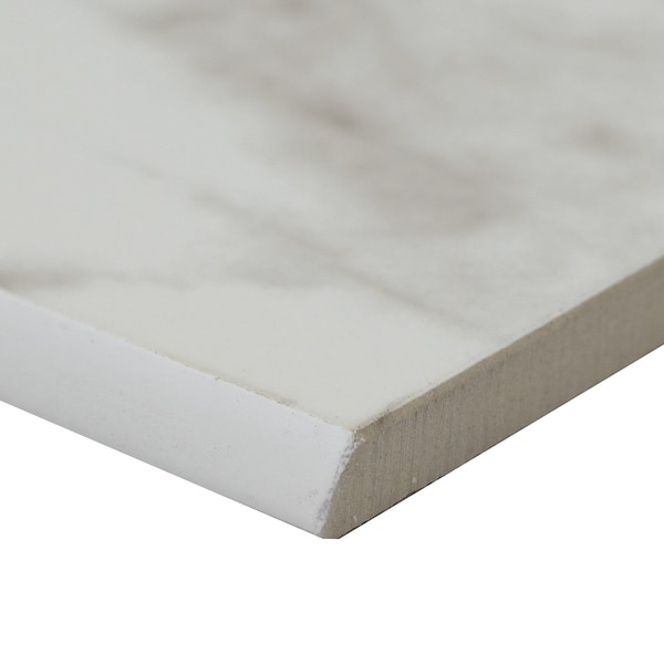 Msi Kaya Carrara Bianco 3 in X 24 in Porcelain Matte Bullnose, 18PK - ZOR-PT-TR-0242