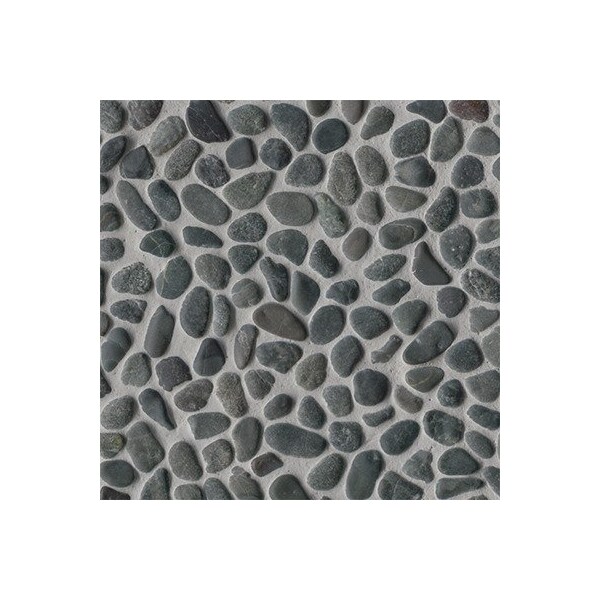 Msi Noir Ash Mini Pebble 12  in. X 12  in. Tumbled Marble Mosaic Floor And Wall Tile, 10PK - ZOR-MD-0629