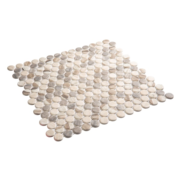 Andova Tiles SAMPLE Dexo 1 x 1 Glass Penny Round Mosaic Wall  Floor Tile - SAM-ANDDEX333