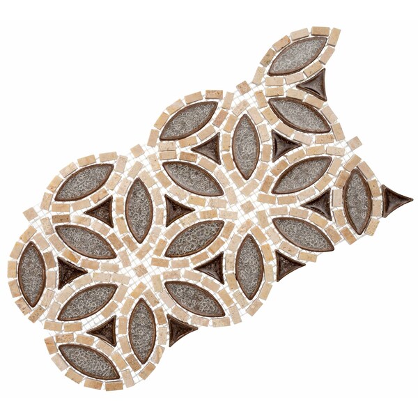 Andova Tiles ANDOVA TILES Exploration Morocco 8" x 14" Straight Edge Glass Mosaic Sheet - ANDEXPM375