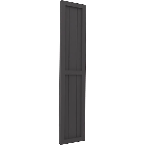 Ekena Millwork Americraft 3-Board Exterior Wood 2 Equal Panel Framed Board-n-Batten Shutters, ARW101BF311X84SMH, PR - ARW101BF311X84SMH