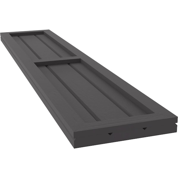 Ekena Millwork Americraft 3-Board Exterior Wood 2 Equal Panel Framed Board-n-Batten Shutters, ARW101BF311X84SMH, PR - ARW101BF311X84SMH