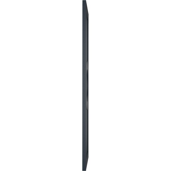 Ekena Millwork True Fit PVC Center Circle Arts & Crafts Fixed Mount Shutters, Starless Night Blue, 18W x 37H, PR - TFP001AC18X037OB