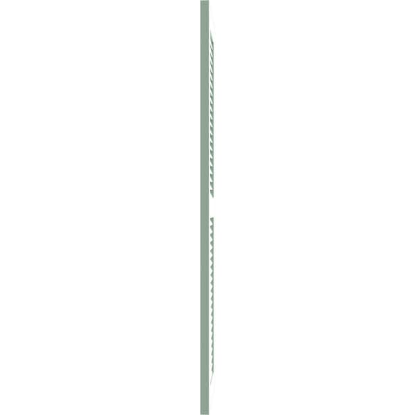 Ekena Millwork True Fit PVC, Two Equal Louver Shutters, Seaglass, 18W x 61H, PR - TFP101LVF18X061SG